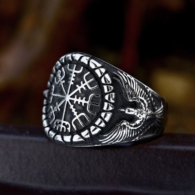 Kobine Men's Punk Viking Rune Ring