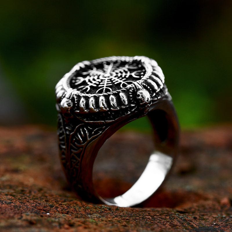 Kobine Men's Punk Viking Skull Ring