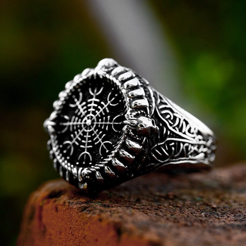 Kobine Men's Punk Viking Skull Ring