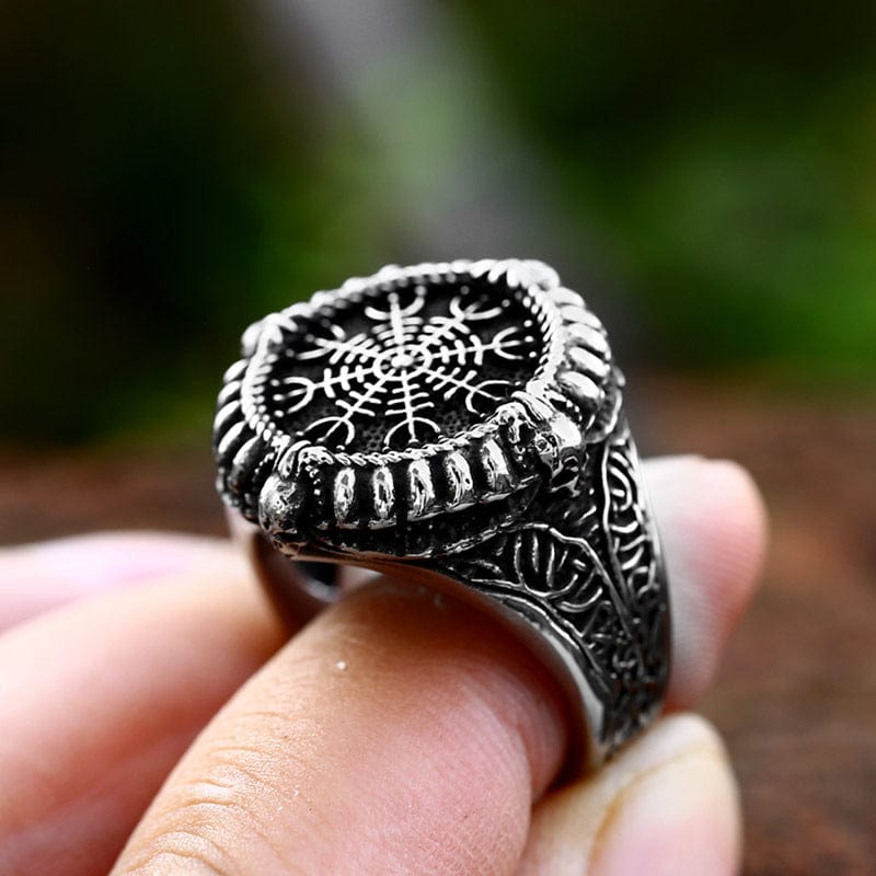 Kobine Men's Punk Viking Skull Ring