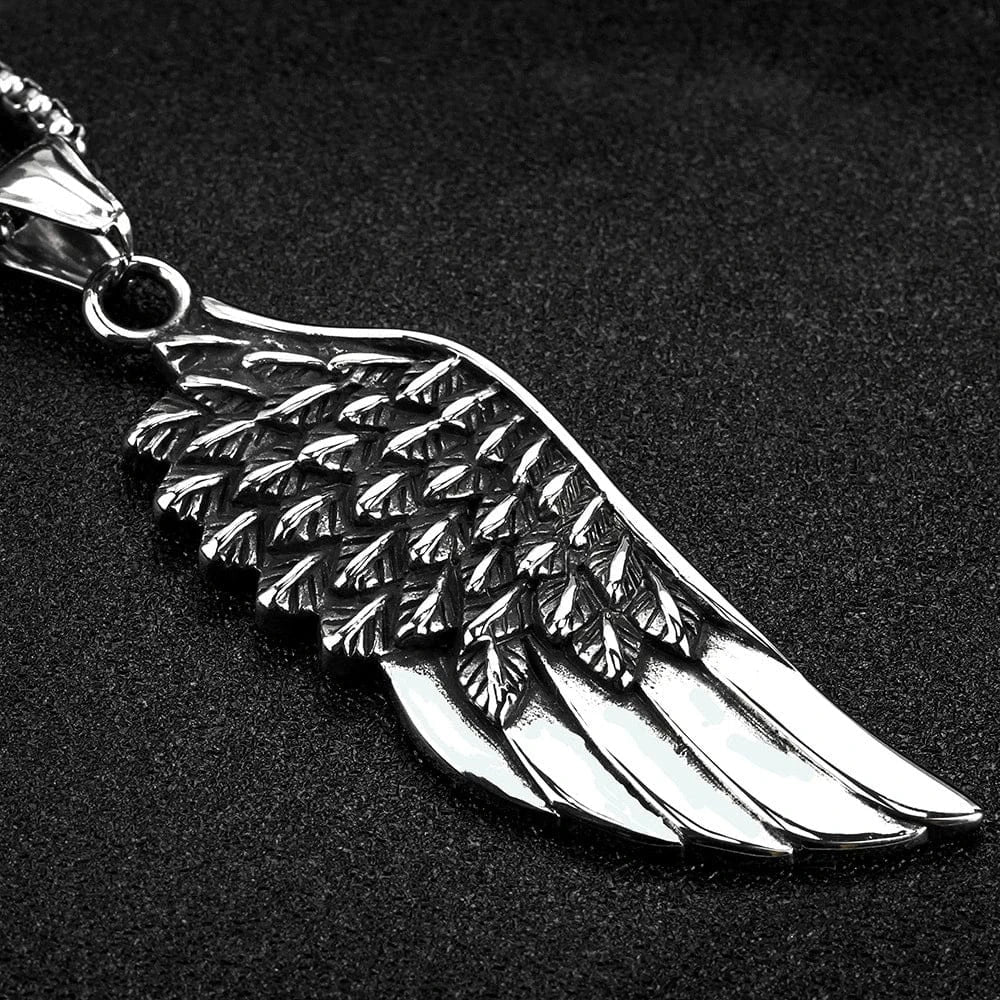 Kobine Men's Punk Wing Pendant Necklace