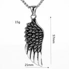 Kobine Men's Punk Wing Pendant Necklace
