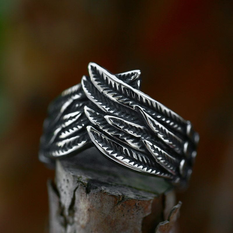 Kobine Men's Punk Wing Ring