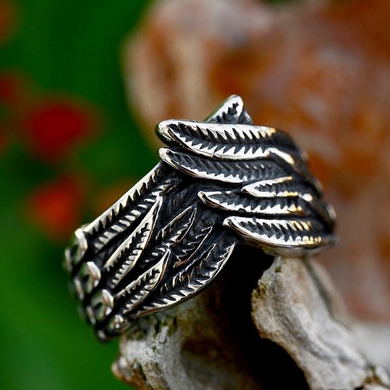 Kobine Men's Punk Wing Ring