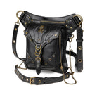 Kobine Men's Steampunk Skull Eyelet Multifunctional Faux Leather Bag