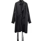 Kobine Men's Techwear Asymmetric Collared Strappy Long Sleeve Shirt