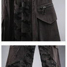 Kobine Men's Techwear Big Pockets Strappy Patchwork Camouflage Pants