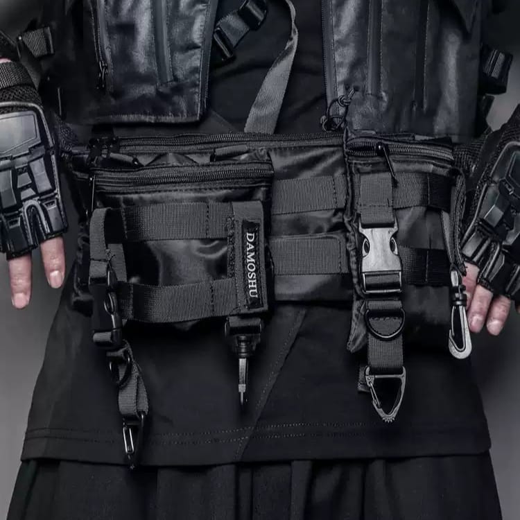 Kobine Men's Techwear Buckle Strap Tactical Waist Bag