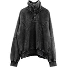 Kobine Men's Techwear Distressed High Collar Long Sleeve Top
