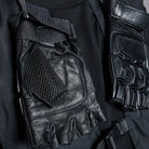 Kobine Men's Techwear Hard Shell Half Finger Tactical Gloves