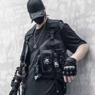 Kobine Men's Techwear Multi Buckle Straps & Multi-Pocket Vest