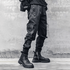 Kobine Men's Techwear Zipper Large Pocket Cuffed Cargo Pants
