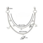 Kobine Unisex Punk Butterfly Layered Waist Chain