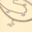 Kobine Unisex Punk Butterfly Layered Waist Chain