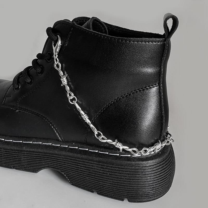 Kobine Unisex Punk Cross Boot Chain Shoe Accessories