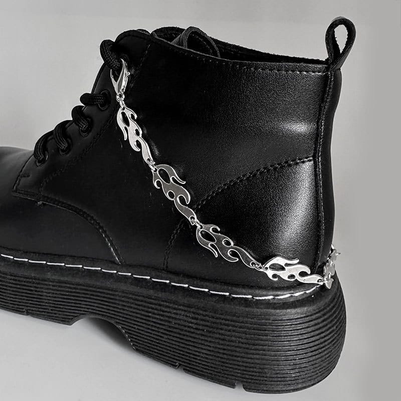 Kobine Unisex Punk Cross Boot Chain Shoe Accessories