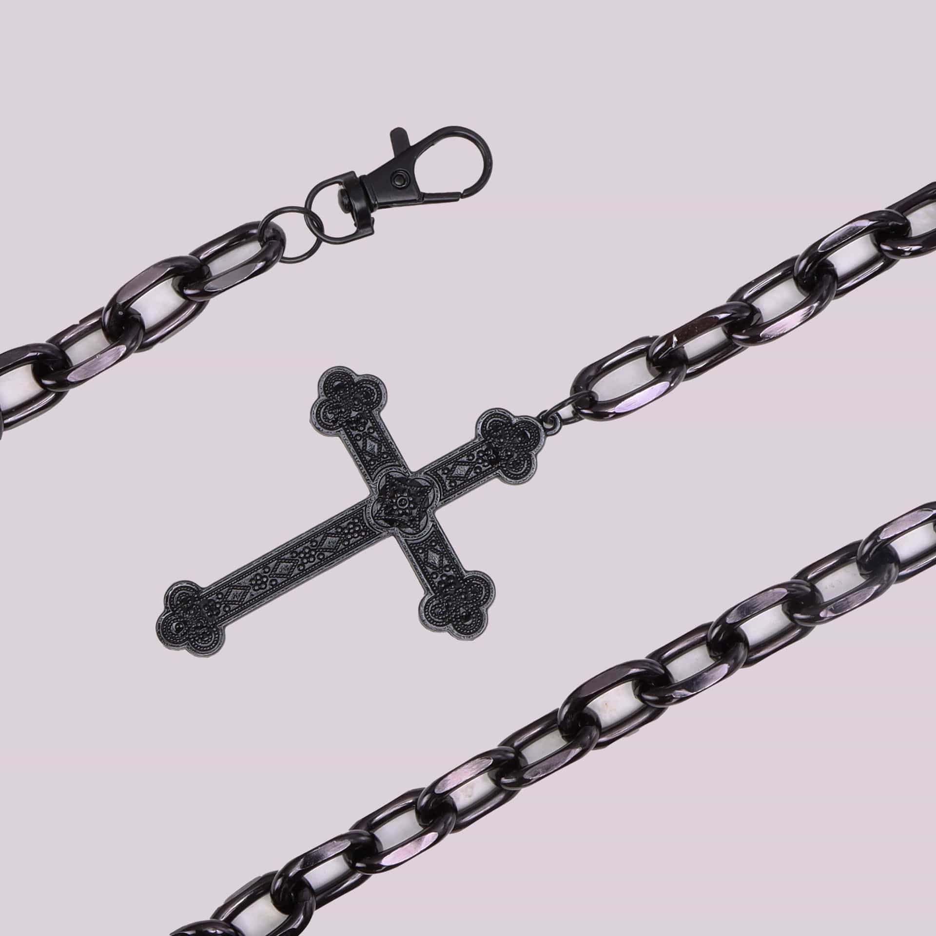 Kobine Unisex Punk Cross Waist Chain Pant Chain