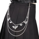 Kobine Unisex Punk Death Moth Layered Waist Chain