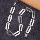 Kobine Unisex Punk Decorative Razor Blade Waist Chain