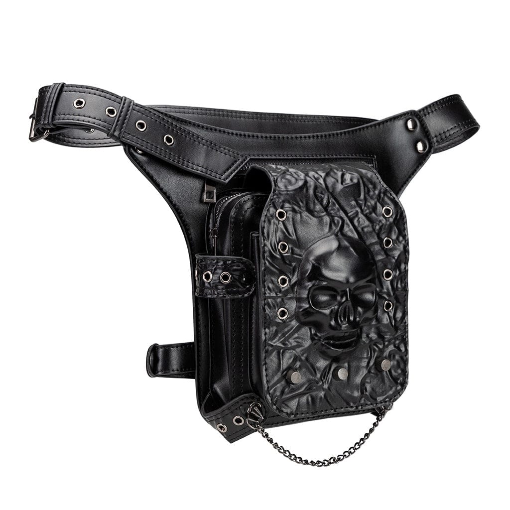Kobine Unisex Punk Eyelet Rivet Skull Bag