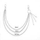 Kobine Unisex Punk Four-Pointed Star Layered Waist Chain