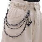 Kobine Unisex Punk Heart Multilayer Waist Chain