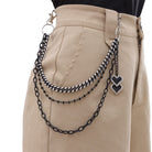 Kobine Unisex Punk Heart Multilayer Waist Chain