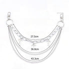 Kobine Unisex Punk Hollow Bow Layered Waist Chain