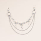 Kobine Unisex Punk Hollow Bow Layered Waist Chain