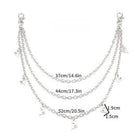 Kobine Unisex Punk Hollow Heart Layered Waist Chain