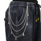 Kobine Unisex Punk Hollow Heart Layered Waist Chain