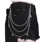 Kobine Unisex Punk Hollow Heart Layered Waist Chain