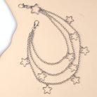 Kobine Unisex Punk Hollow Star Layered Waist Chain