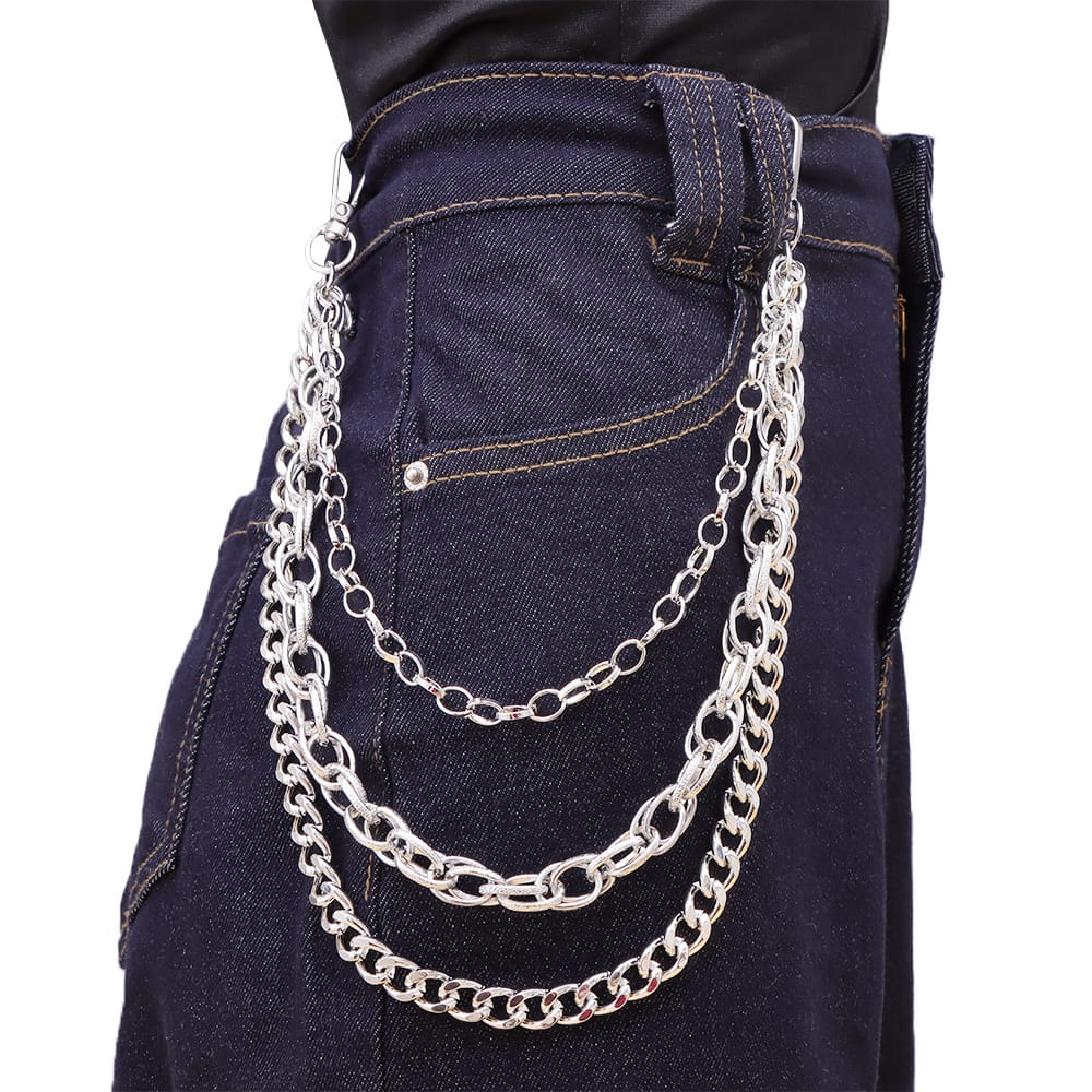 Kobine Unisex Punk Multilayer Metal Waist Chain Pant Chain