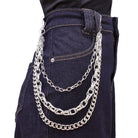 Kobine Unisex Punk Multilayer Metal Waist Chain Pant Chain