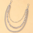 Kobine Unisex Punk Multilayer Metal Waist Chain Pant Chain