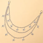 Kobine Unisex Punk Multilayer Starburst Pendant Waist Chain
