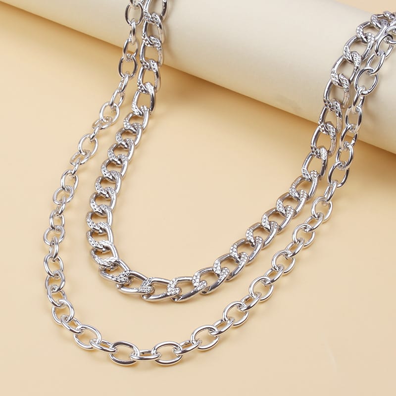 Kobine Unisex Punk Pentacle Layered Waist Chain