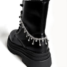 Kobine Unisex Punk Rhinestone Tassel Boot Chain Shoe Accessories