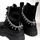 Kobine Unisex Punk Rhinestone Tassel Boot Chain Shoe Accessories