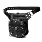 Kobine Unisex Punk Rivet Cross Chained Waist Bag