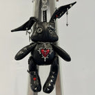 Kobine Unisex Punk Rivets Heart Bunny Bag Charm