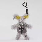 Kobine Unisex Punk Rockstar Furry Guitar Bear Bag Charm