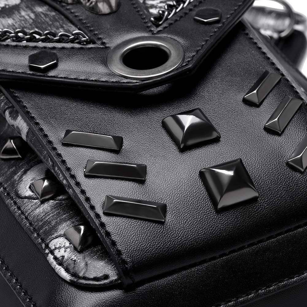 Kobine Unisex Punk Skull Chain Waist Bag