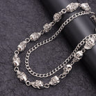 Kobine Unisex Punk Skull Double Layer Waist Chain
