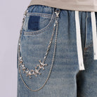 Kobine Unisex Punk Skull Layered Waist Chain