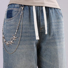 Kobine Unisex Punk Skull Layered Waist Chain