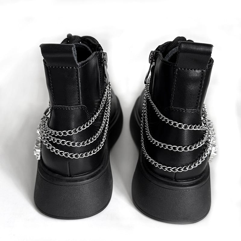 Kobine Unisex Punk Skull Multilayer Boot Chain Shoe Accessories