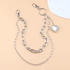 Kobine Unisex Punk Solid Heart Double Layer Waist Chain