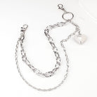 Kobine Unisex Punk Solid Heart Double Layer Waist Chain